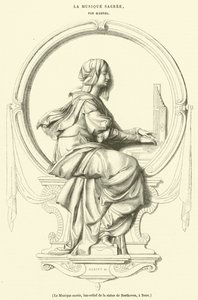 La Musique sacree, bas-relief de la statue de Beethoven, a Bonn (gravura) de French School