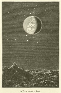 A Terra da Lua (gravura) de French School