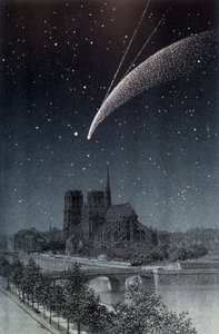 O cometa de Donati, visto em Paris 04/10/1858 - em "Le Ciel" de Amédée Guillemin, Hachette, Paris de French School