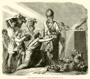 O dízimo pertence aos sacerdotes do Senhor (gravura) de French School