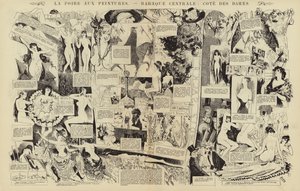 La foire aux peintures, quartel central, cote des dames (gravura) de French School