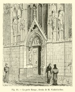 The Red Door, desenho de M. Viollet-le-Duc de French School