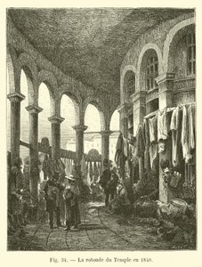 A rotunda do templo em 1840 de French School