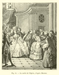 A saída da Opera, dapres Moreau de French School