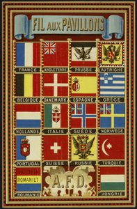 Etiqueta para segmento de bandeira de French School