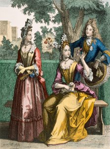 Senhoras Vestidos Formais, 1690 de French School
