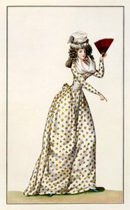 Vestido Estrela das Senhoras do Journal of Fashion and Gout, 1791 de French School
