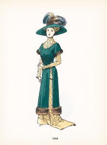 Moda feminina, 1908 de French School