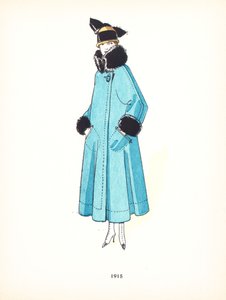 Moda feminina, 1915 de French School