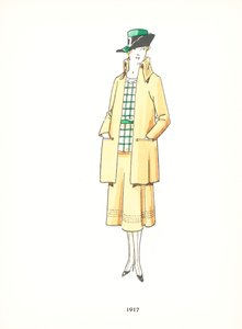 Moda feminina, 1917 de French School