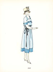 Moda feminina, 1917 de French School