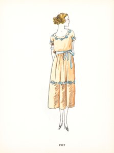 Moda feminina, 1917 de French School