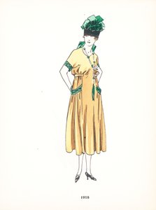 Moda feminina, 1918 de French School