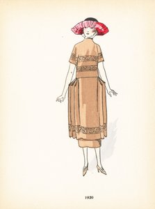 Moda feminina, 1920 de French School