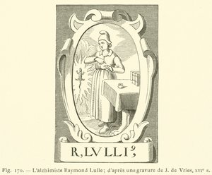 O alquimista Raymond Lulle (gravura) de French School