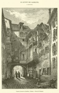 O antigo Convento das Carmelitas, em Rennes (gravura) de French School