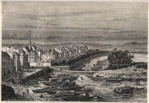 O arsenal em Paris sob Henri IV no século XVII - gravura de "L