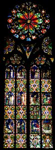 Juízo Final e as Obras de Misericórdia, da nave sul, c.1325 de French School