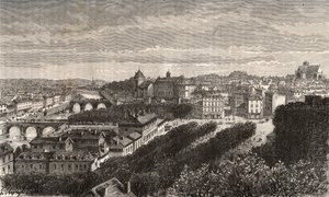 Laval - Mayenne - Pays de la Loire - gravura em "La France illustree: geography, history, administration statistique" de V.A. Malt-Brown. 1884 de French School