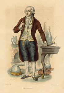 Lavoisier (gravação a cores) de French School