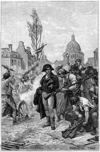 Lazare Carnot (1753-1823) inspecionando as oficinas de armas em Paris, em 1793. de French School