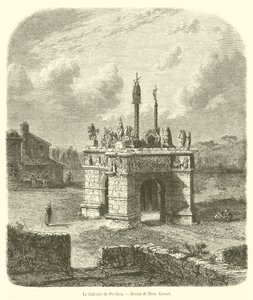 Le Calvaire de Pleyben (gravura) de French School