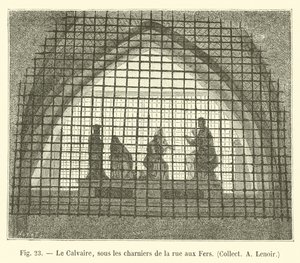 Calvário, sob as valas comuns da rue aux Irons, colecione um Lenoir de French School