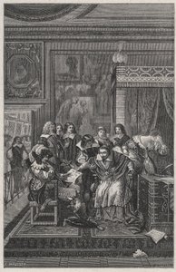 Le Cardinal de Richelieu mourant Lithography de Charles Motte (1785-1836) em "Les Hommes Celebres de la France" de Louis Dumas 1889 de French School