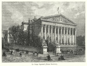 A Legislatura, Palais Bourbon (gravura) de French School