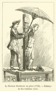 Dr. Shebbeare no pelourinho, 1758, século XVIII de French School