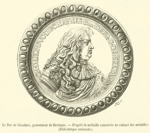 O Duque de Chaulnes, Governador da Bretanha (gravura) de French School