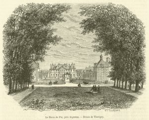 Le Haras du Pin, perto de Argentan (gravura) de French School