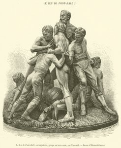 The Game of Foot-Ball, na Inglaterra, grupo terracota (gravura) de French School