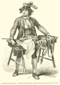 Le Marchand de rubans (gravura) de French School