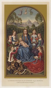 O Casamento Místico de Santa Catarina depois de Hemmling, Coleção do Sr. Gatteaux do Instituto (chromolitho) de French School