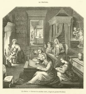 Le Matin, gravura do século XVI de French School
