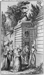 Le Parc aux Cerfs, o portal para o porto real de Luís XV (1710-1774), administrado por Madame de Pompadour (1721-64) de French School