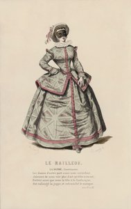 Le Railleur, La Dupre, Courtizanne (gravura colorida) de French School
