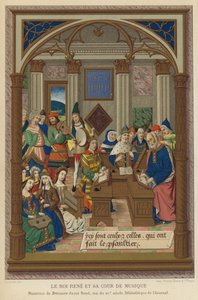 O Rei René e sua Corte de Música (chromolitho) de French School