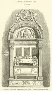 A Tumba de Leonardo Bruni (gravura) de French School