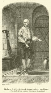 Le baron Frederick de Trenck dans son cachot, a Magdebourg (gravura) de French School