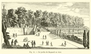 O jardim de Regnard em 1650 de French School