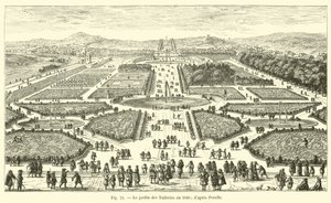 O Jardim das Tulherias em 1680; dapres Perelle de French School