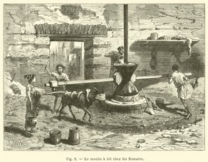 O moinho nos Romanos (gravura) de French School