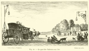 O Quai des Tuileries em 1760 de French School
