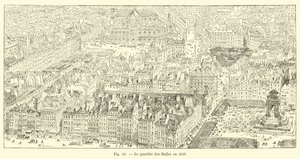 O distrito de Les Halles em 1849 de French School