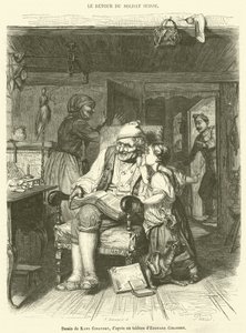 O regresso do soldado suíço (gravura) de French School