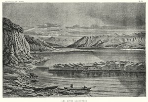 Les Cites Lacustres (gravura) de French School