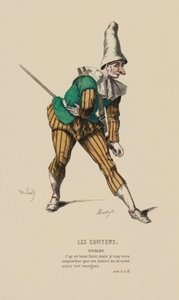Les Contens, Nivelet (gravação a cores) de French School