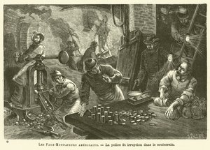 The American Faux-Monnayeurs (gravura) de French School